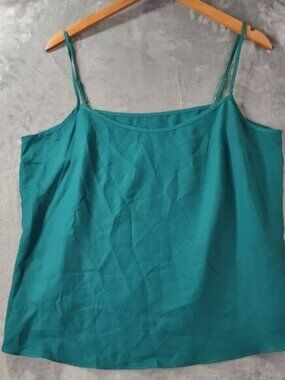 J Crew Womens‎ Teal Cami Tank Top Medium Spaghetti Strap Lightweight Summer
